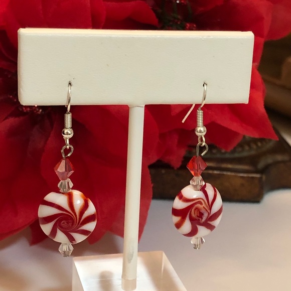 Roey’s Chic Boutique Jewelry - 🎁🎄Handmade Peppermint Candy Earrings NWOT